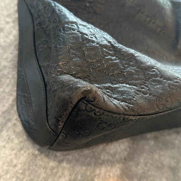 Gucci guccissima Large black leather hobo shoulder bag. Guaranteed authentic! - Picture 10 of 11